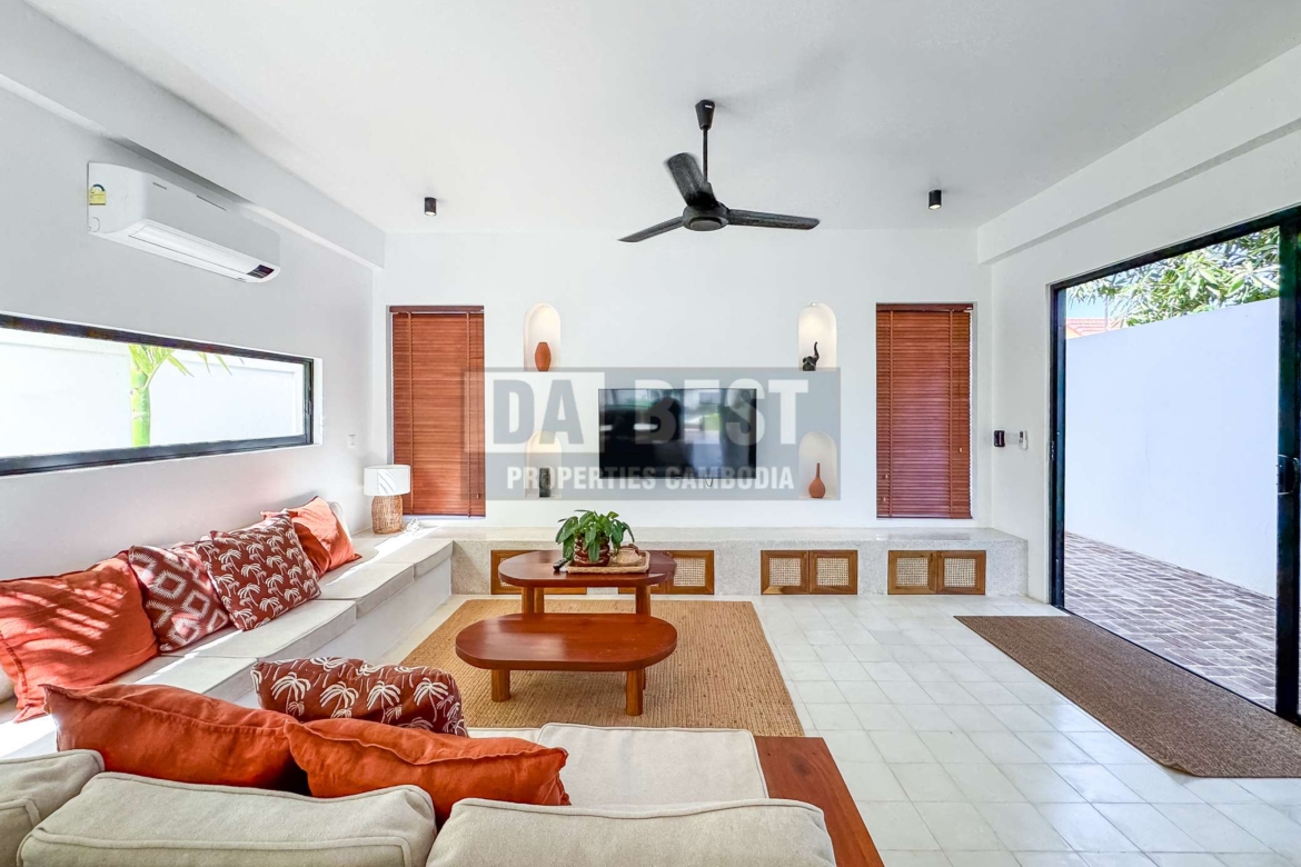 modern 3 bedrooms villa for sale in svay dangkum siem reap - Living Room